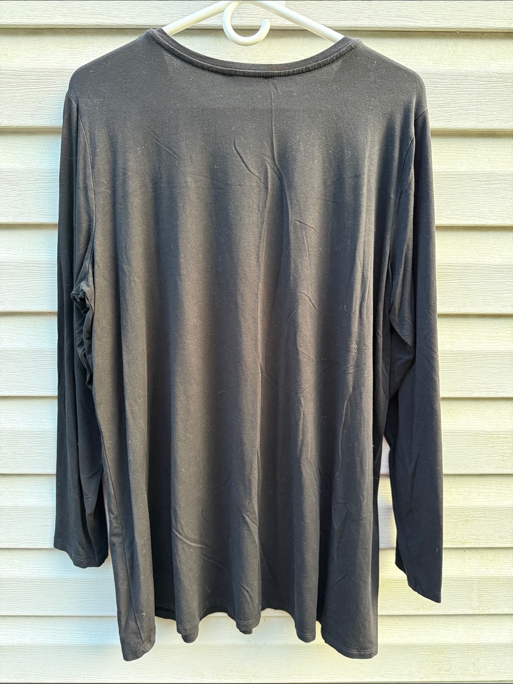 Eileen Fisher | Black Tunic Blouse size Large - Picture 4 of 4